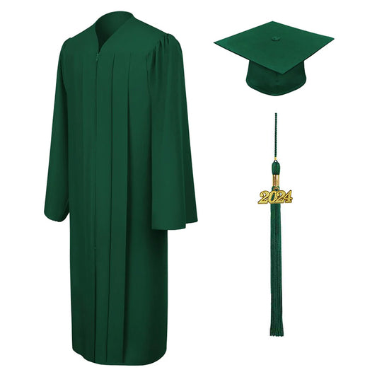 Matte Hunter High School Graduation Cap and Gown