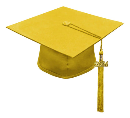 Child Matte Gold Graduation Cap & Gown - Preschool & Kindergarten