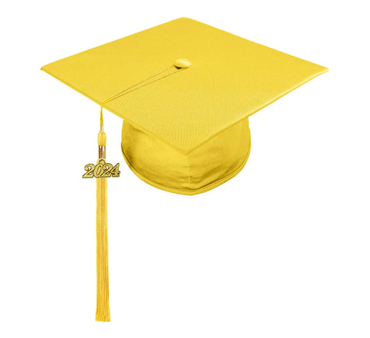 Shiny Gold High School Cap & Tassel - Graduation Caps