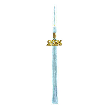 Child Shiny Light Blue Cap & Tassel - Preschool & Kindergarten Graduation