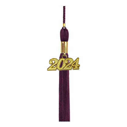Shiny Maroon High School Graduation Cap and Gown