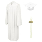 Matte White Bachelors Cap & Gown - College & University