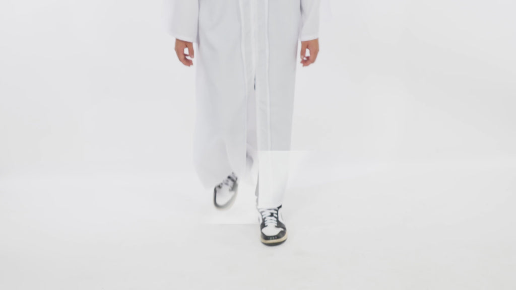 Matte White High School Cap & Gown