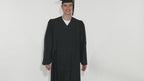 Deluxe Black Bachelors Graduation Cap & Gown - Collegiate Regalia