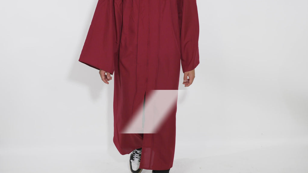 Matte Burgundy High School Cap & Gown