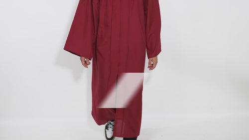 Matte Burgundy High School Cap & Gown