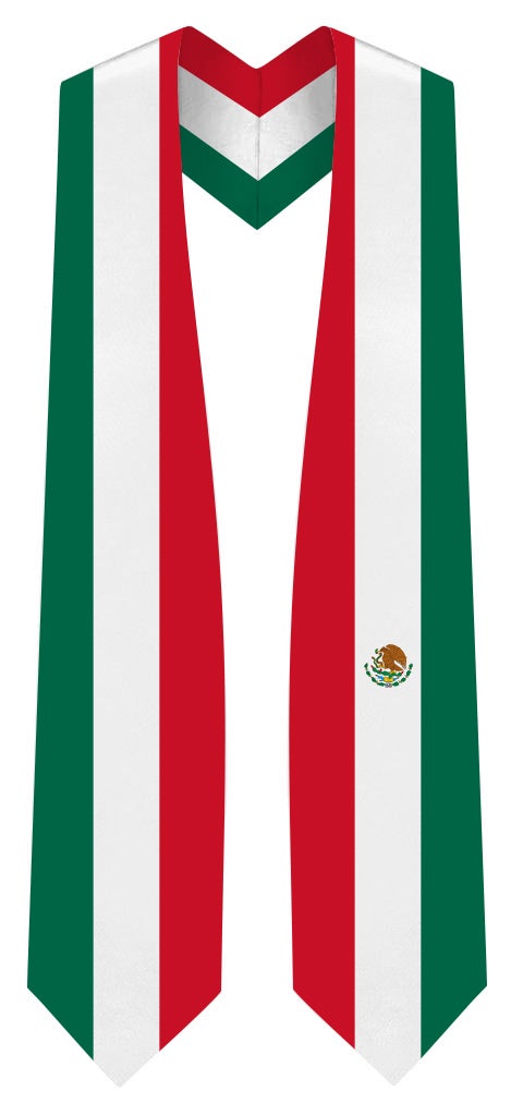 Mexico Graduation Stole -  Mexico Flag Sash