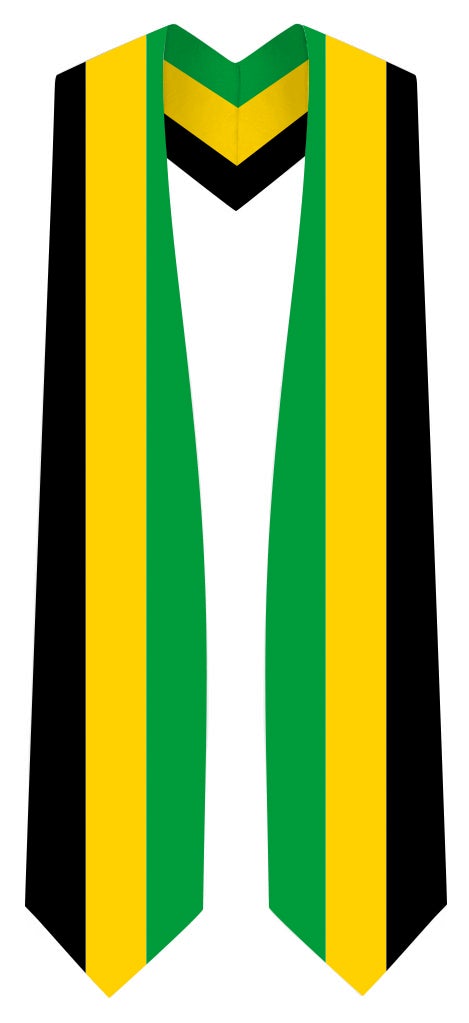 Jamaican Graduation Stole - Jamaican Flag Sash