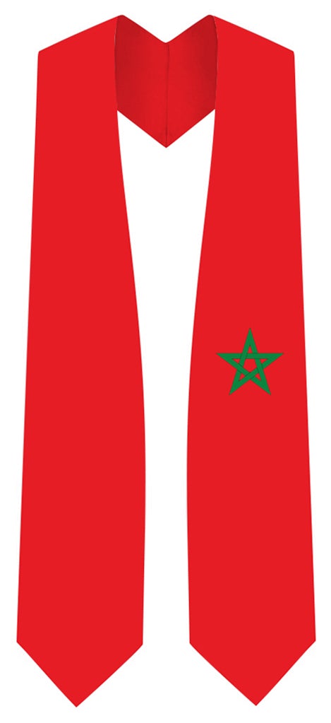 Morocco Graduation Stole - Morocco Flag Sash