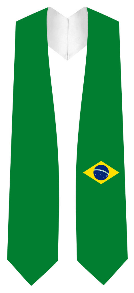 Brazil Graduation Stole - Brazil Flag Sash