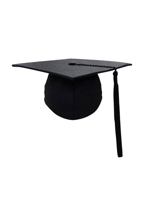 Black Masters Graduation Cap & Tassel