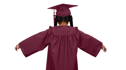 Child Matte Maroon Graduation Cap & Gown - Preschool & Kindergarten
