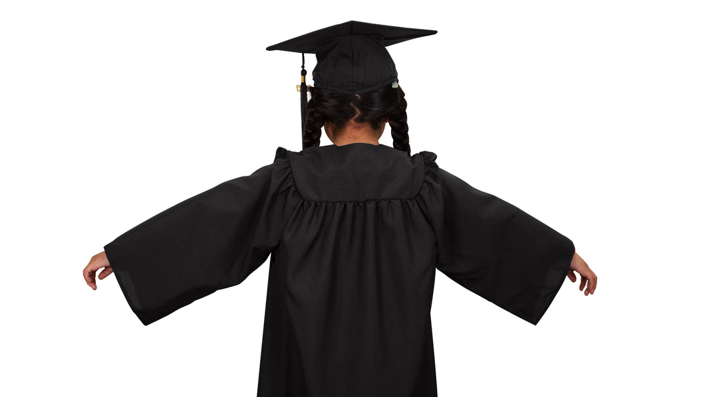 Child Matte Black Cap & Gown - Preschool & Kindergarten