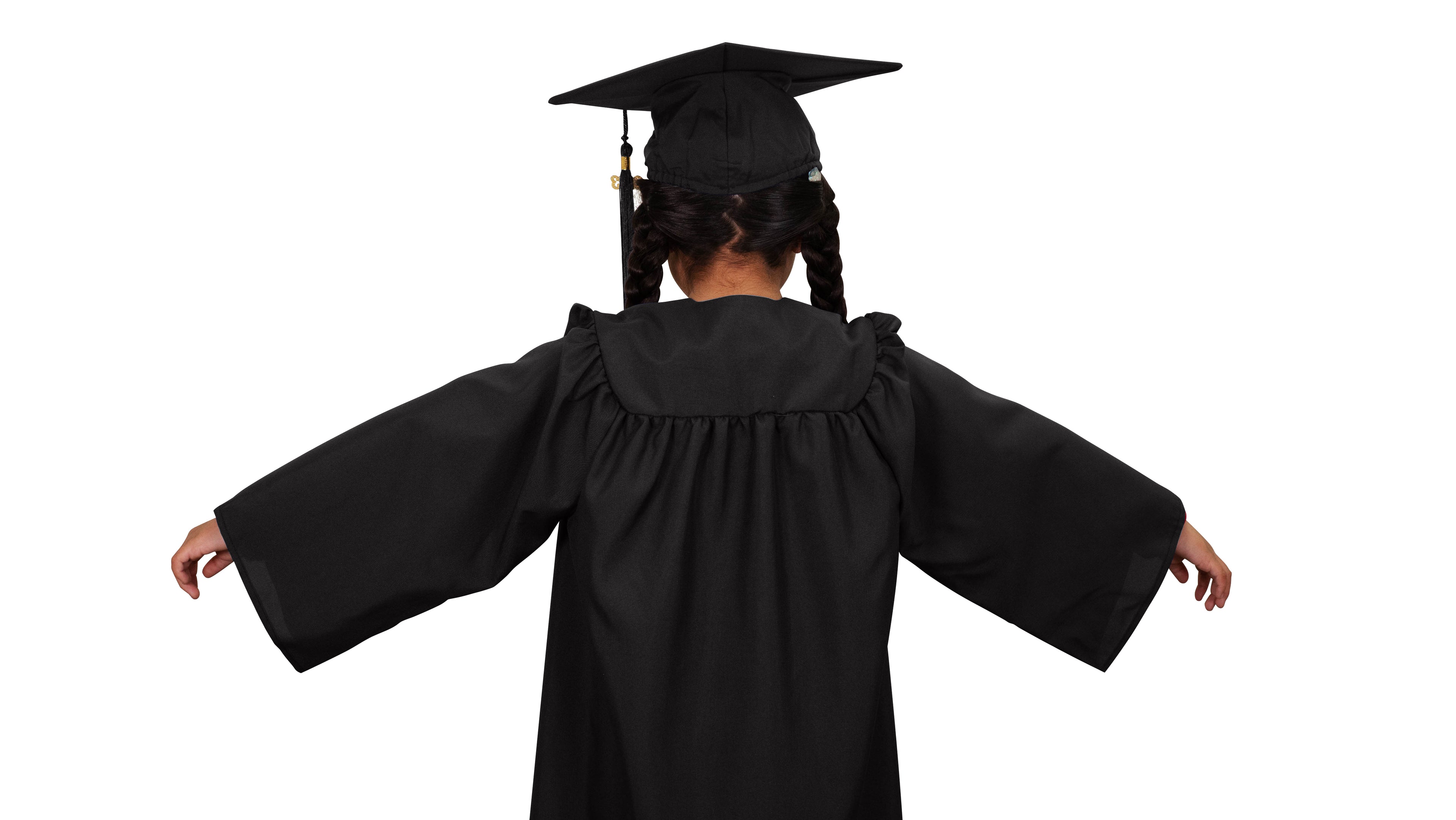 Child Matte Black Cap & Gown - Preschool & Kindergarten