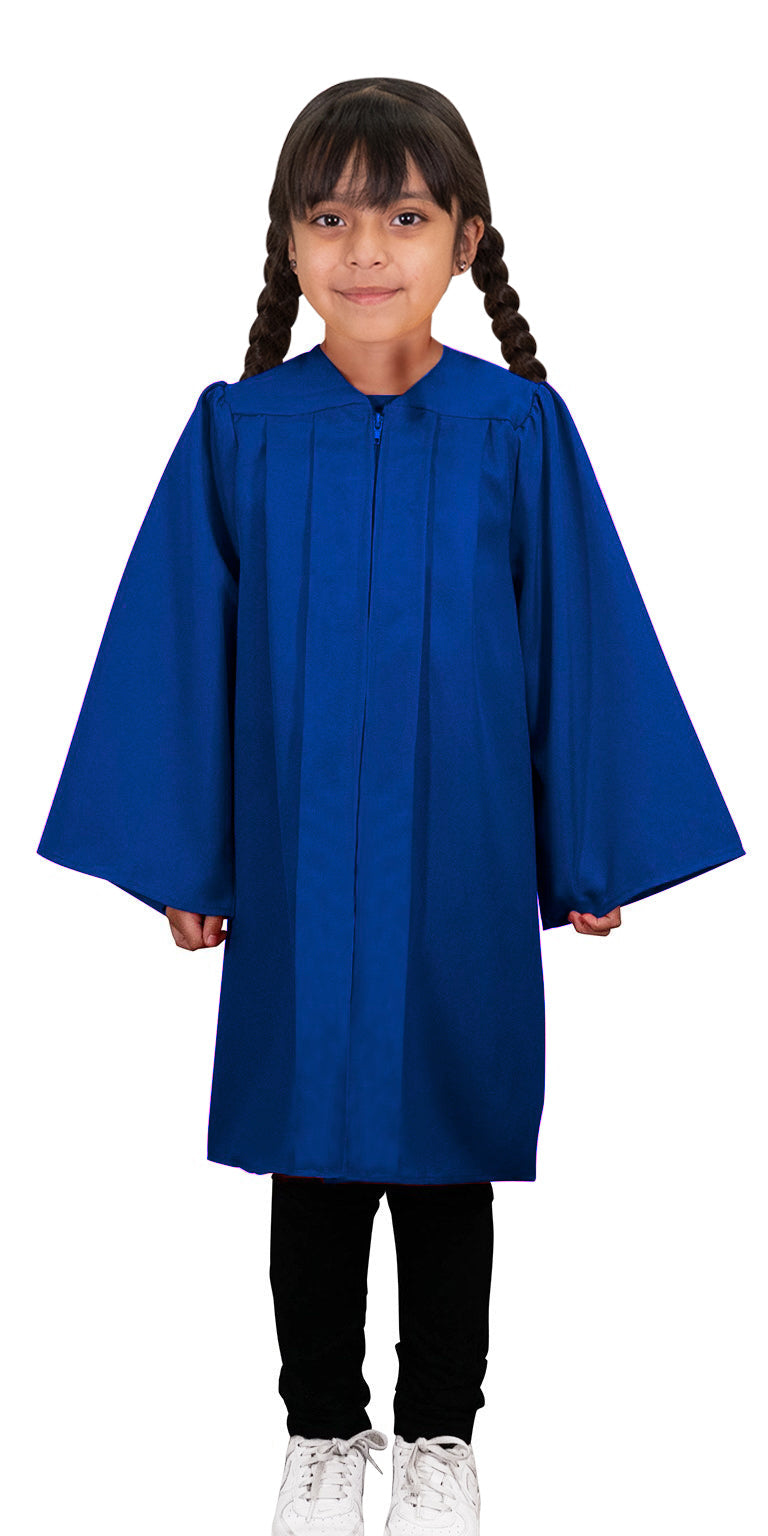 Child Matte Royal Blue Graduation Gown - Preschool & Kindergarten Gowns