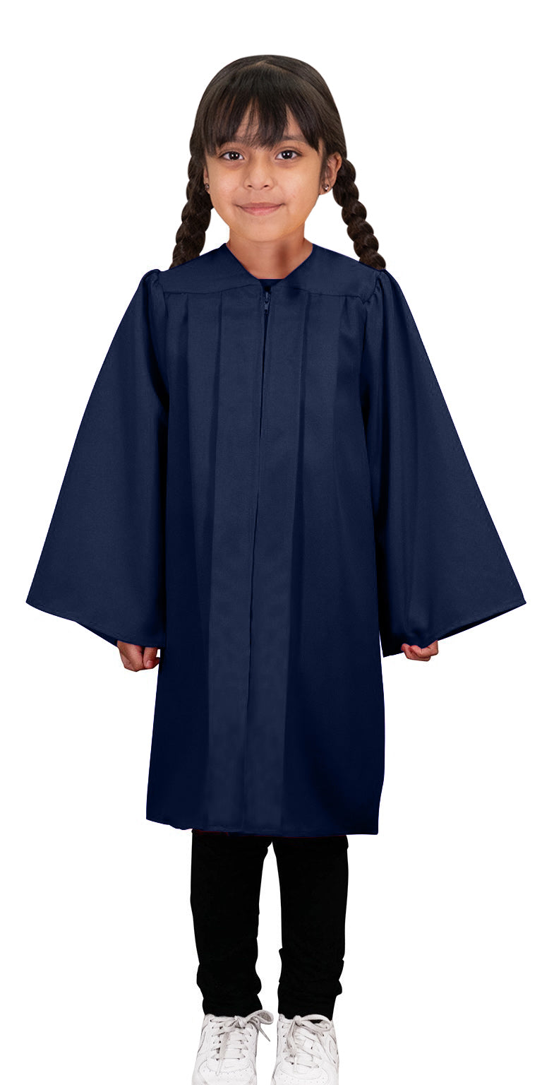 Child Matte Navy Blue Graduation Gown - Preschool & Kindergarten Gowns