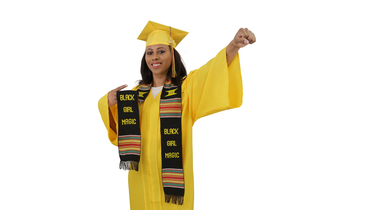 Black Girl Magic Kente Graduation Sash/Stole