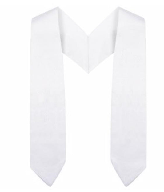 White Preschool / Kindergarten Graduation Stole - GradCanada