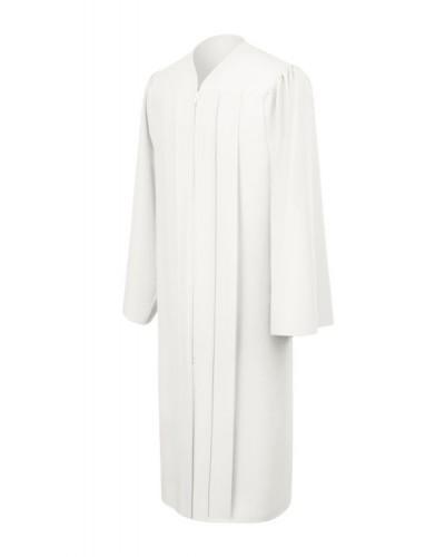 Matte White Bachelors Graduation Gown - College & University - GradCanada