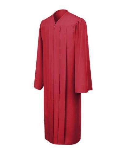 Matte Red Bachelors Graduation Gown - College & University
