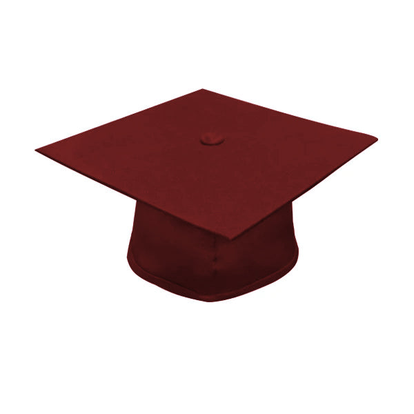 Matte Burgundy High School Cap & Tassel - Graduation Caps