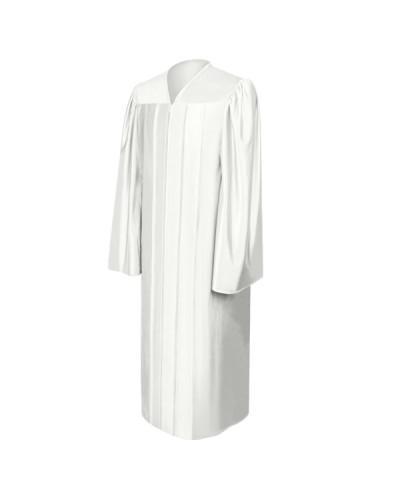 Shiny White Bachelors Graduation Gown - College & University - GradCanada