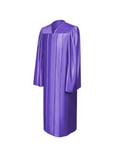 Shiny Purple Bachelors Graduation Gown - College & University - Graduation Cap and Gown