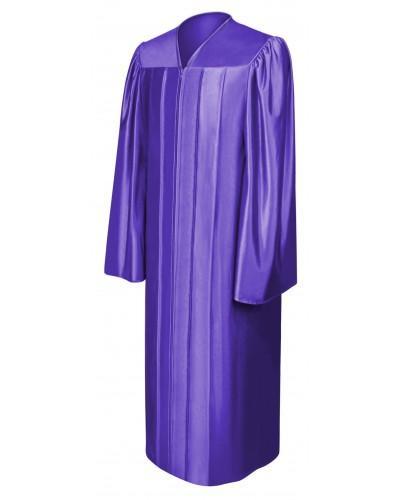 Shiny Purple Bachelors Graduation Gown - College & University - Graduation Cap and Gown