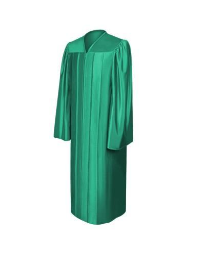 Shiny Emerald Green Bachelors Graduation Gown - College & University - GradCanada