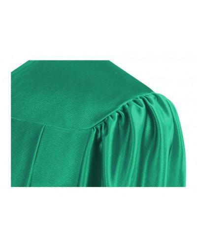 Shiny Emerald Green Bachelors Graduation Gown - College & University - Graduation Cap and Gown