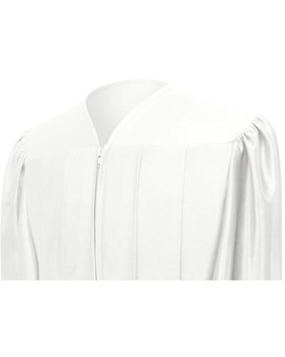 Shiny White Bachelors Cap & Gown - College & University - Graduation Cap and Gown