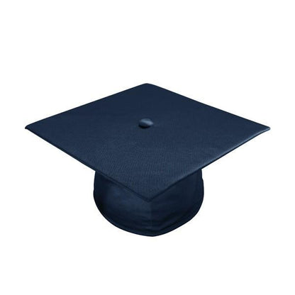 Shiny Navy Blue High School Graduation Cap and Gown - Graduation Cap and Gown