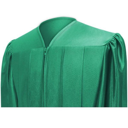 Shiny Emerald Green Graduation Cap & Gown - GradCanada