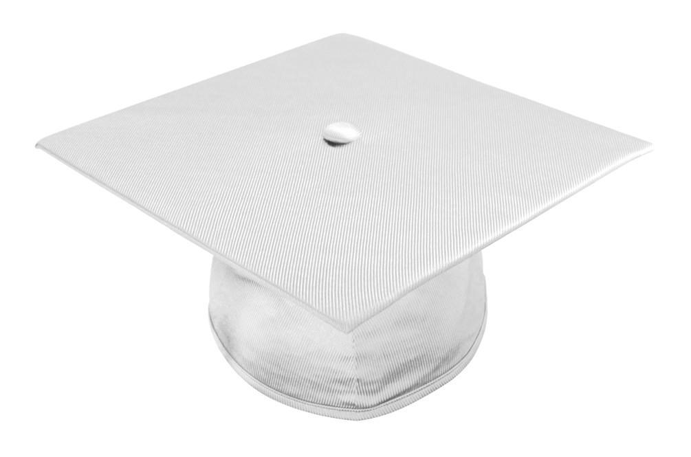 Shiny White Bachelors Graduation Cap - College & University - GradCanada