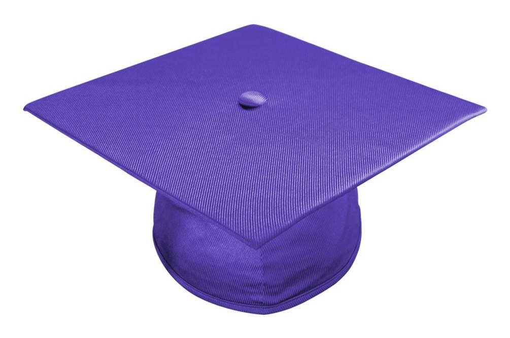 Shiny Purple Bachelors Graduation Cap - College & University - Graduation Cap and Gown
