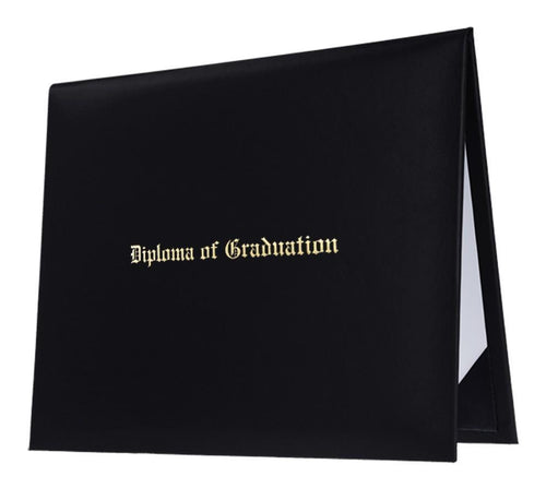 Black Imprinted Diploma Cover - High School Diploma Covers