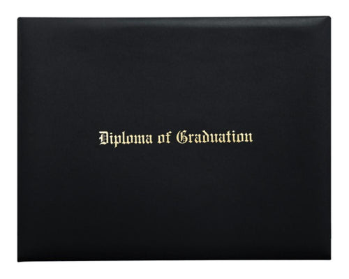 Black Imprinted Diploma Cover - High School Diploma Covers - GradCanada