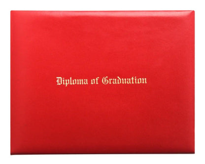 Red Imprinted Diploma Cover - High School Diploma Covers - GradCanada