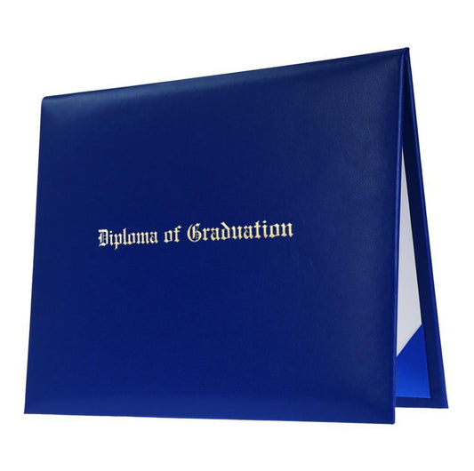 Royal Blue Imprinted Diploma Cover - High School Diploma Cover - GradCanada