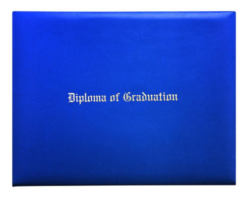 Royal Blue Imprinted Diploma Cover - High School Diploma Cover - GradCanada
