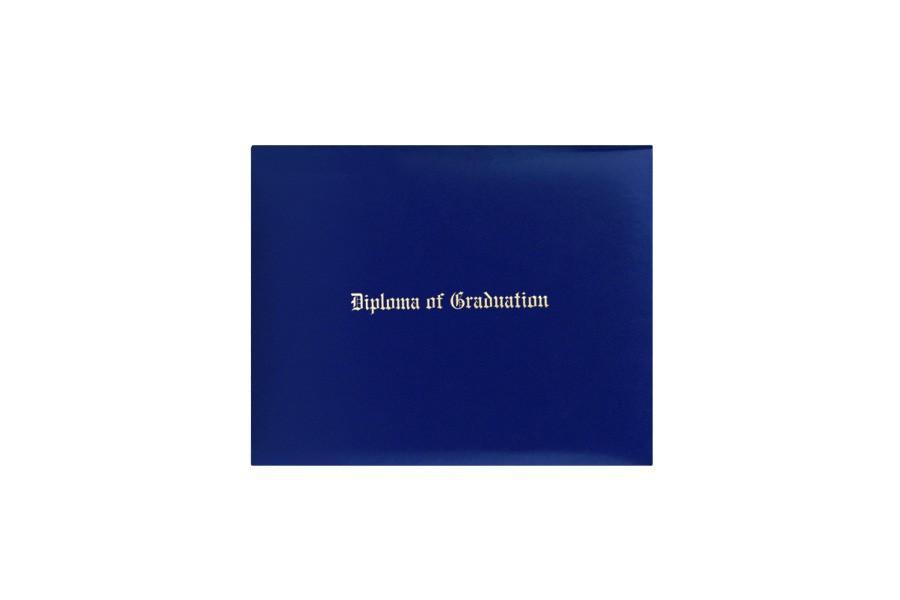 Royal Blue Imprinted Diploma Cover - High School Diploma Cover - GradCanada