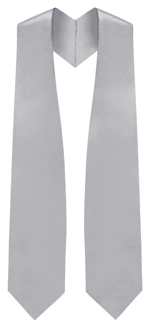 Silver Graduation Stole - Silver College & High School Stoles