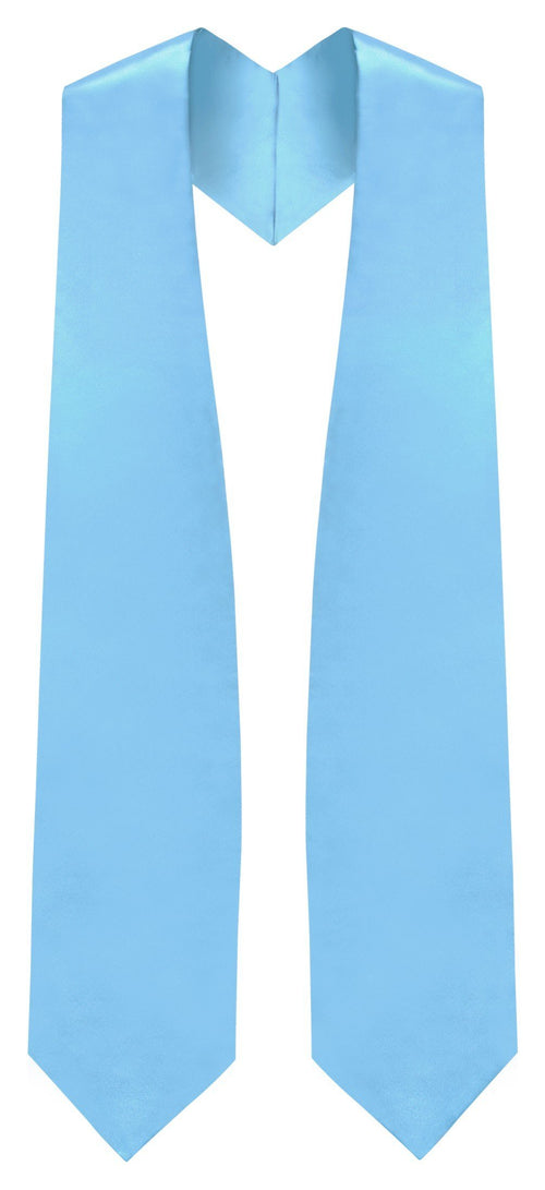 Light Blue Graduation Stole - Sky Blue College & High School Stoles