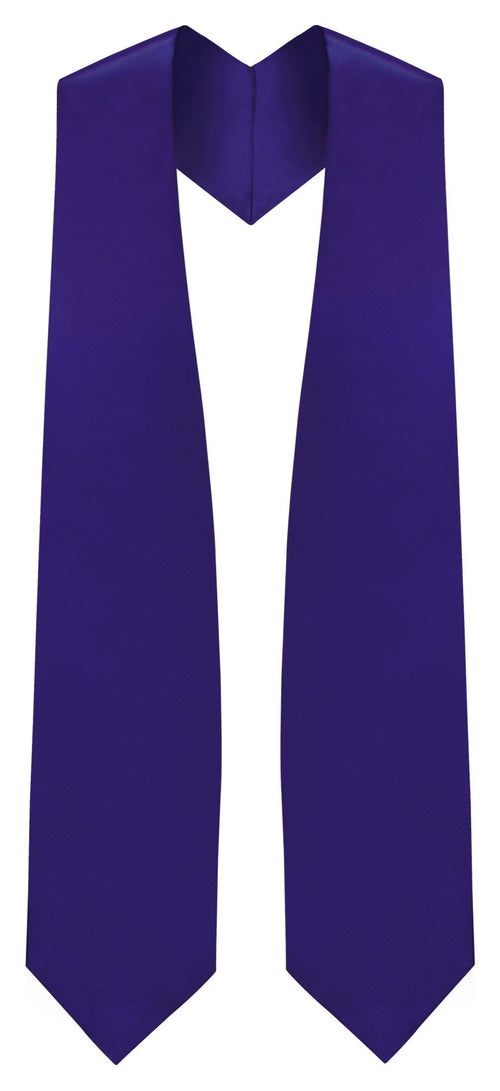 Purple Graduation Stole - Purple College & High School Stoles