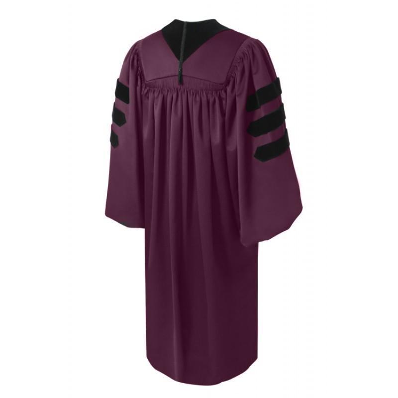 Deluxe Maroon Doctoral Gown