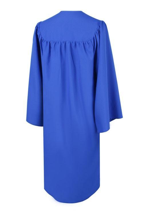 Matte Royal Blue High School Graduation Gown - GradCanada
