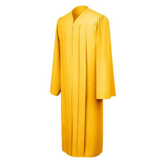 Matte Gold High School Graduation Gown - GradCanada