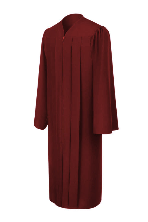 Matte Burgundy Bachelors Graduation Gown