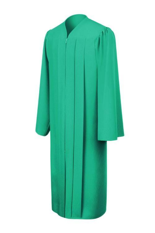 Matte Emerald Green High School Graduation Gown - GradCanada