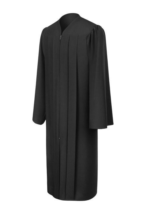 Matte Black High School Graduation Gown